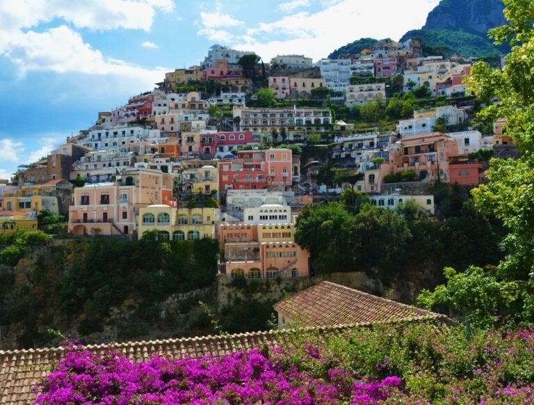 Colorful cliffside houses in Positano